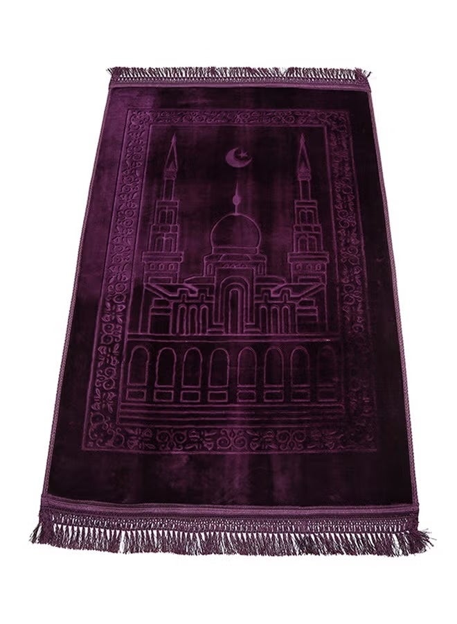 Muslim Prayer Mat – Purple, 120 × 80 cm Soft Islamic Prayer Rug